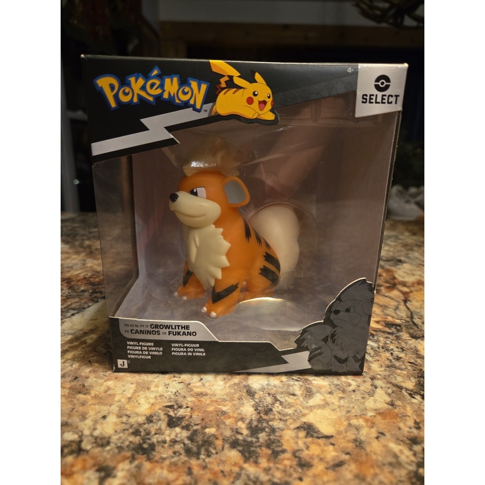 Jazwares 2026 Pokémon Select Series 6 Growlithe Vinyl Figure Original Packaging
